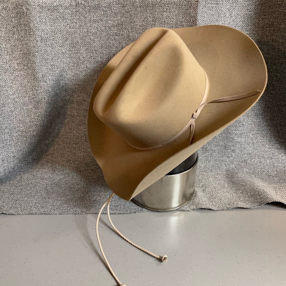 Stetson never worn, grey tan suede